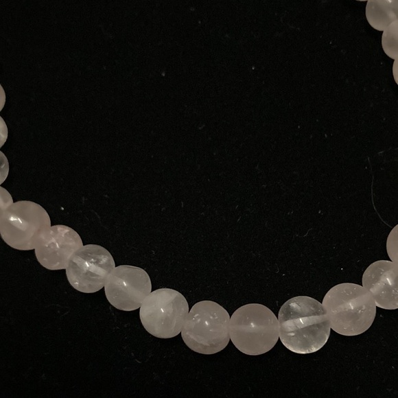 Rose quartz 18” necklace with claw clasp - Picture 2 of 5